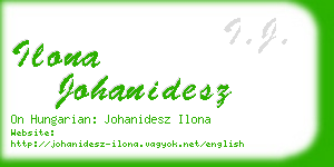 ilona johanidesz business card